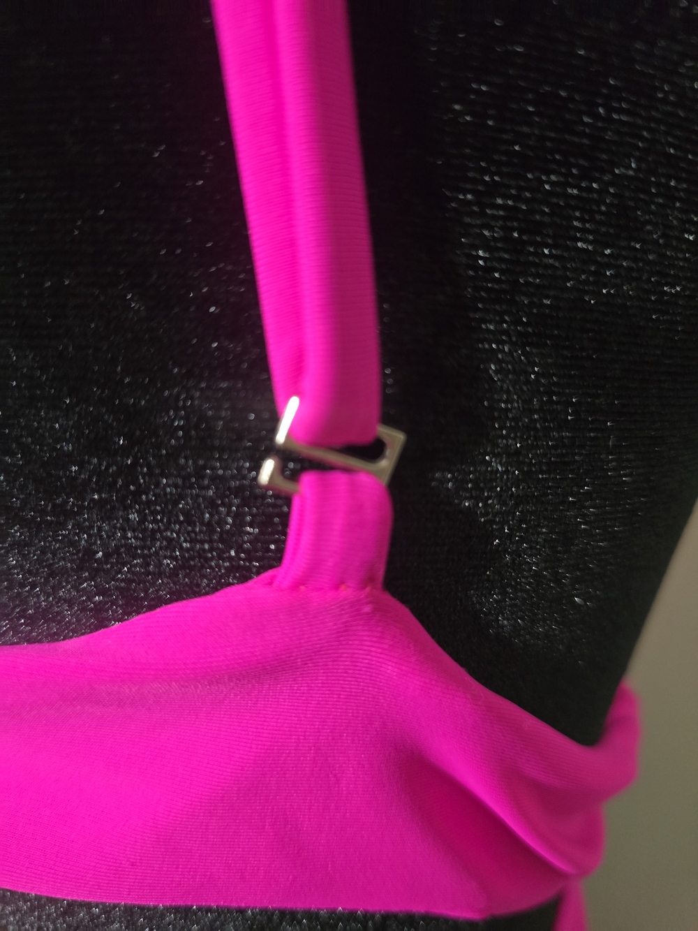 Bright Fuschia Textured Wrap Bikini Set - Picture 5 of 6